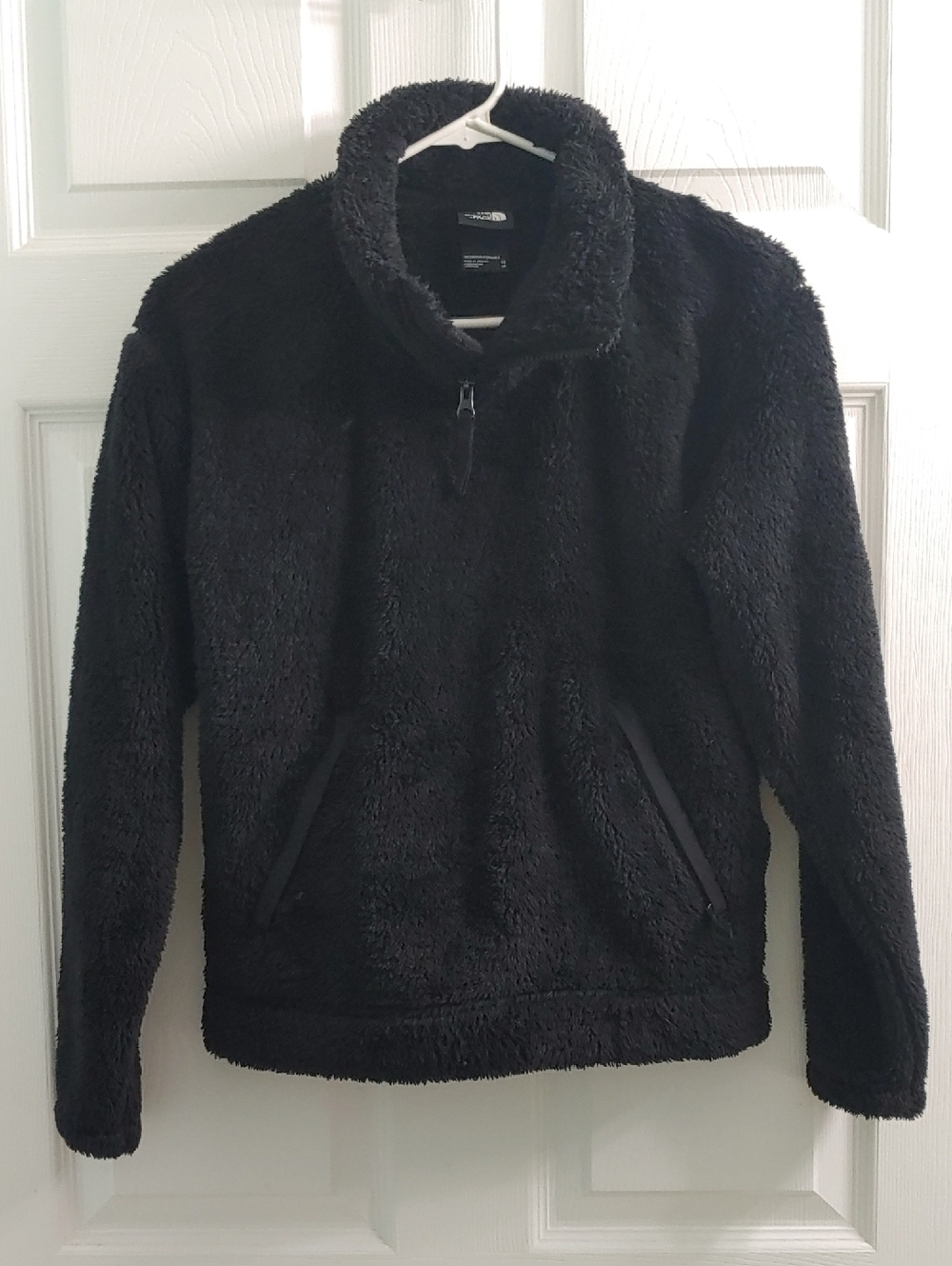 The North Face Plush Quarter Zip Black Teddy Pullover Women's Size XS